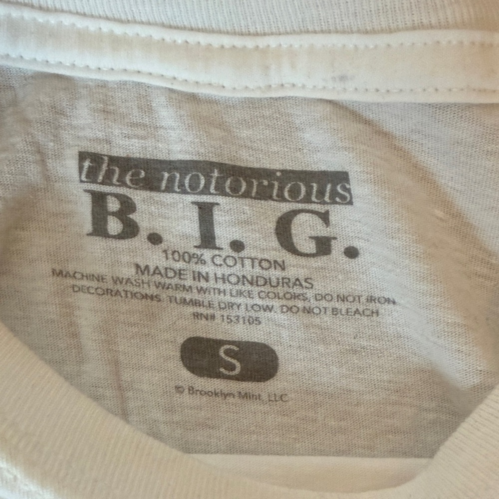 Biggie Smalls Women’s Graphic Tee - White - Picture 3 of 5